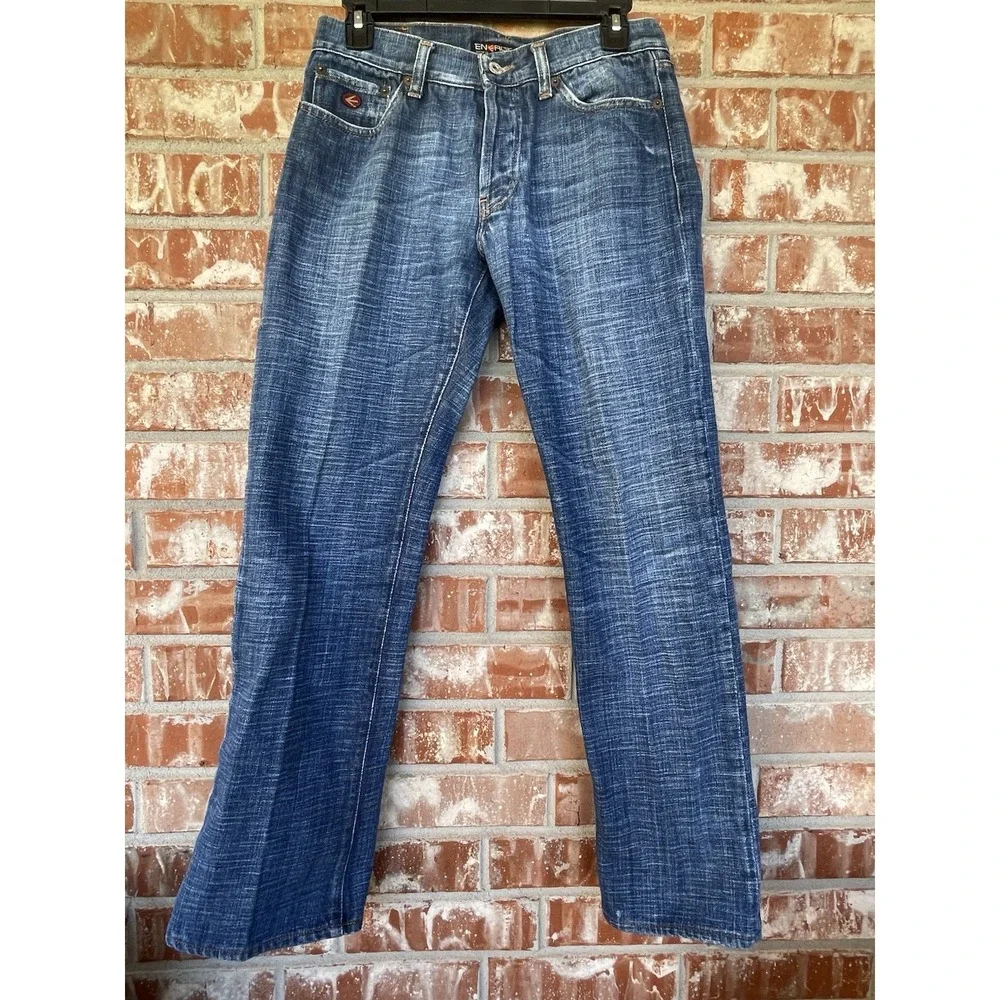 Energie‎ Men's Blue Jeans Button Fly  31x34 Straight Morris Fit EUC